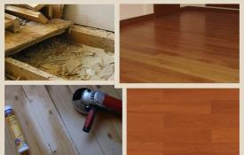 How to repair an old wooden floor: options, price