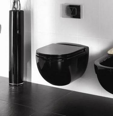 Black floor-standing toilet: photos, advantages and disadvantages, bathroom design options