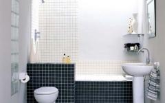 Black tiles in the bathroom and toilet